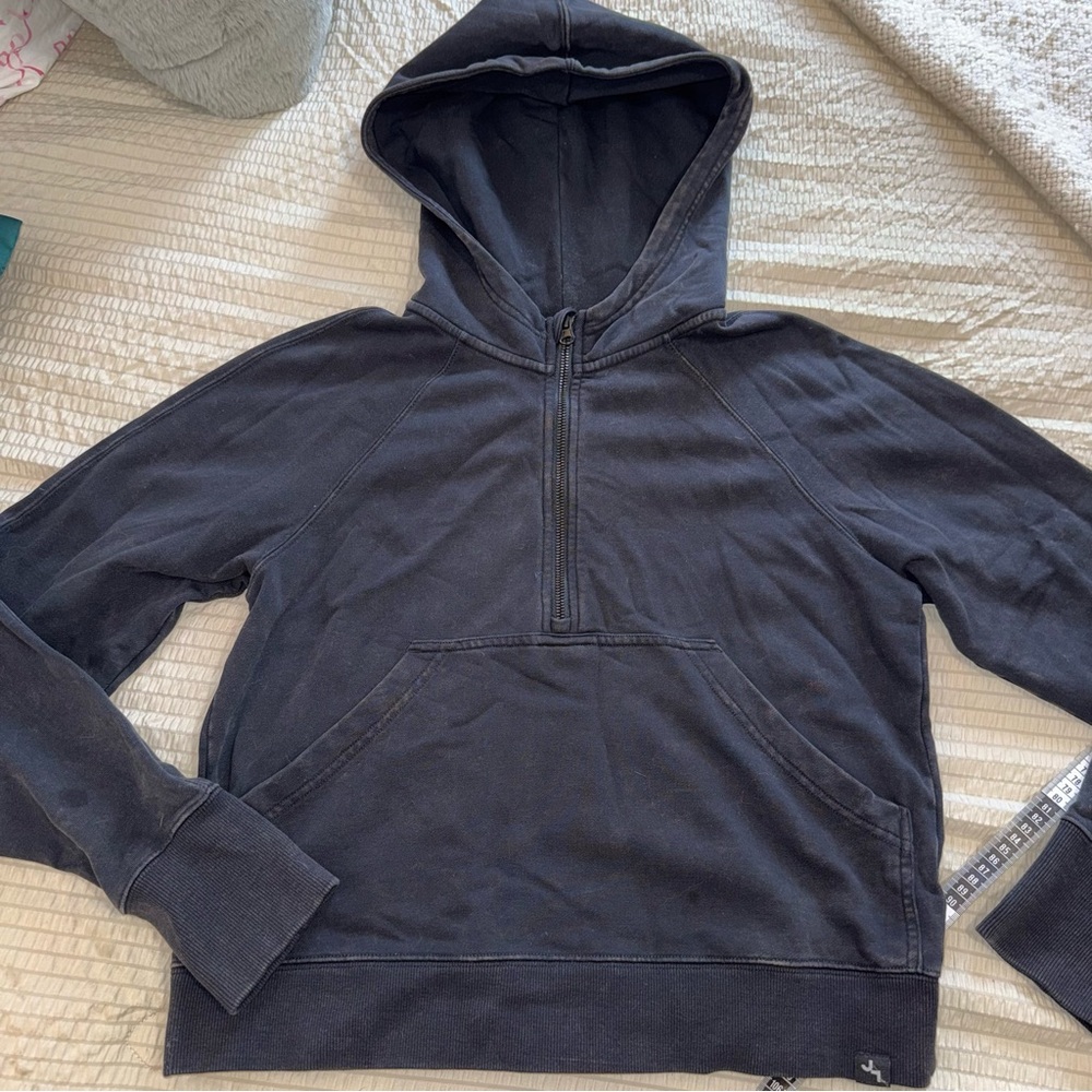 Joy Lab Sunbleached Black Quarter Zip Hoodie xs